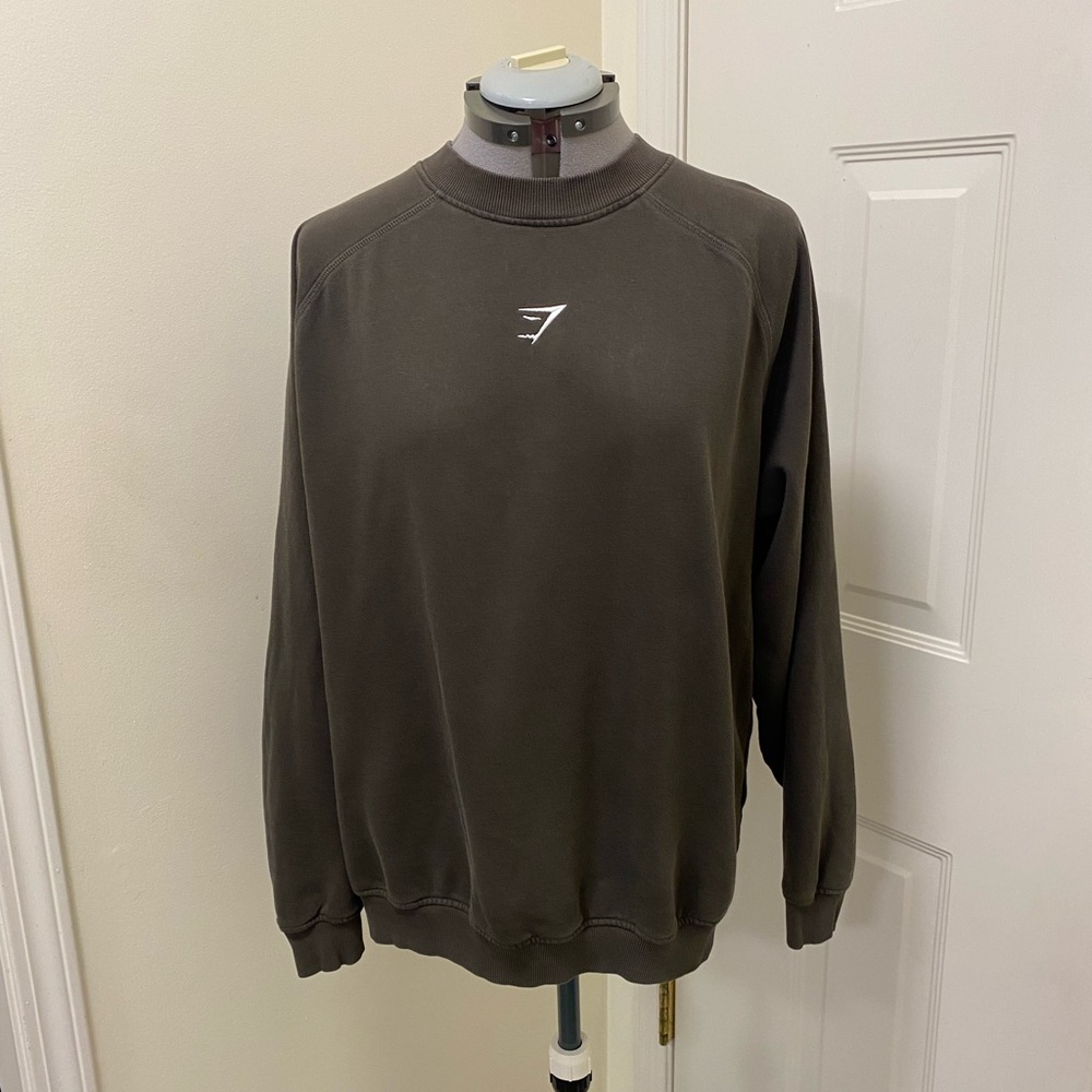 Gymshark Training Oversized Fleece Olive Green Women’s Sweatshirt size medium